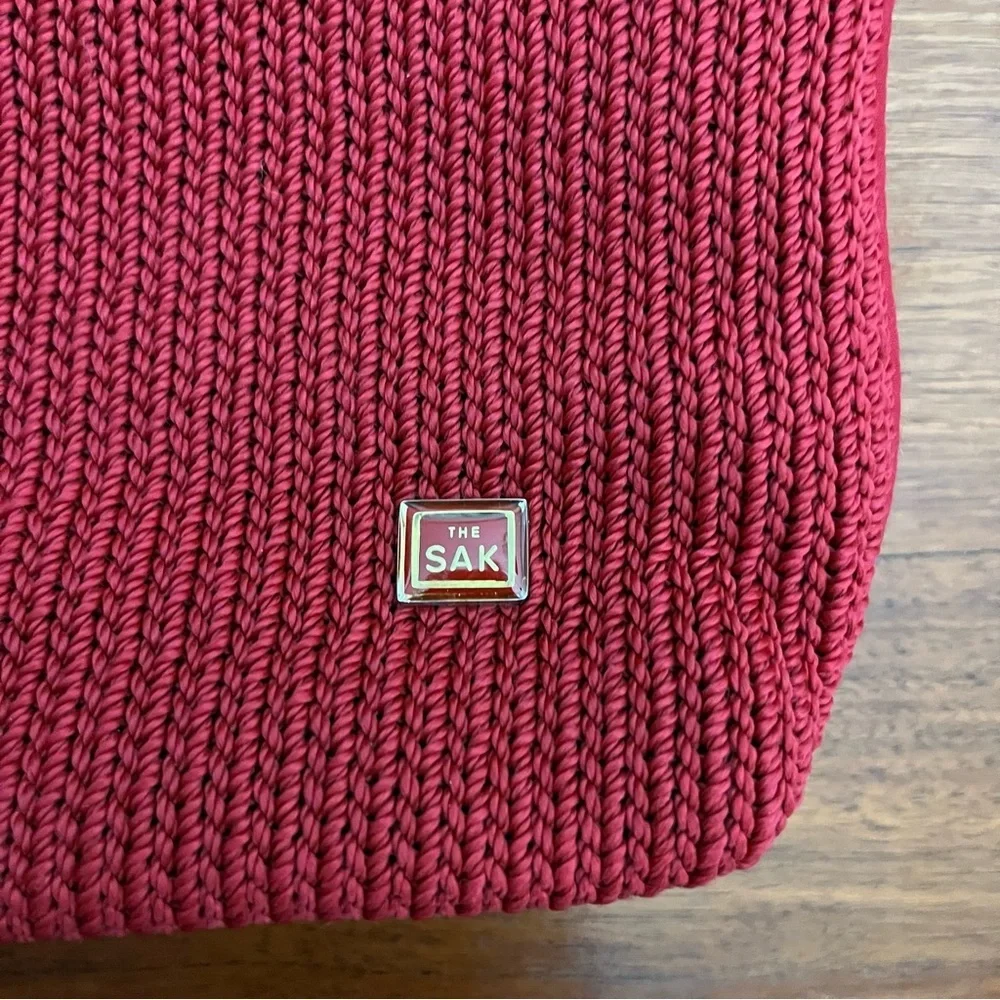 SAK Original Crochet Handbag Shoulder Bag Red
